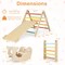Natural Wood 7-in-1 Toddler Indoor Climbing Toy Reversible Ramp